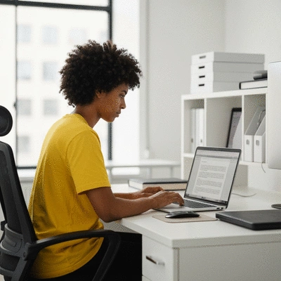 Person looking at affordable housing listings on a laptop in Vancouver